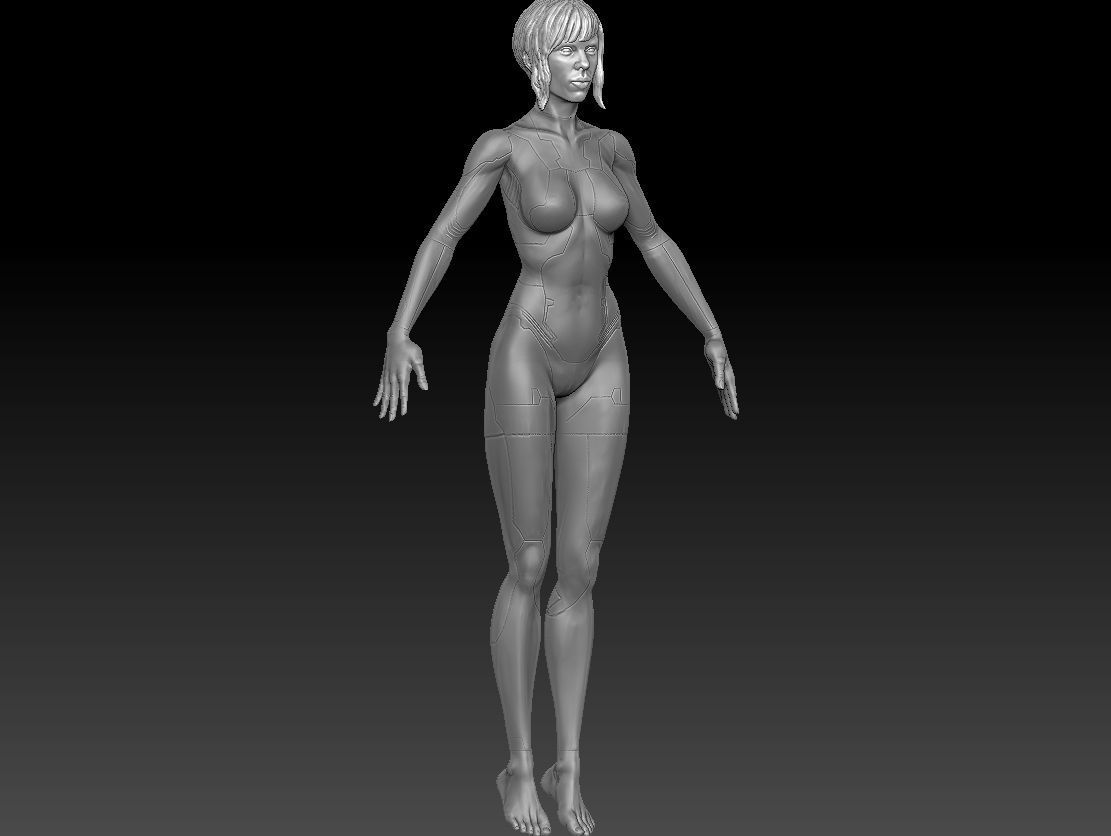 Scarlett Johansson Ghost In The Shell Major 3D print model_10