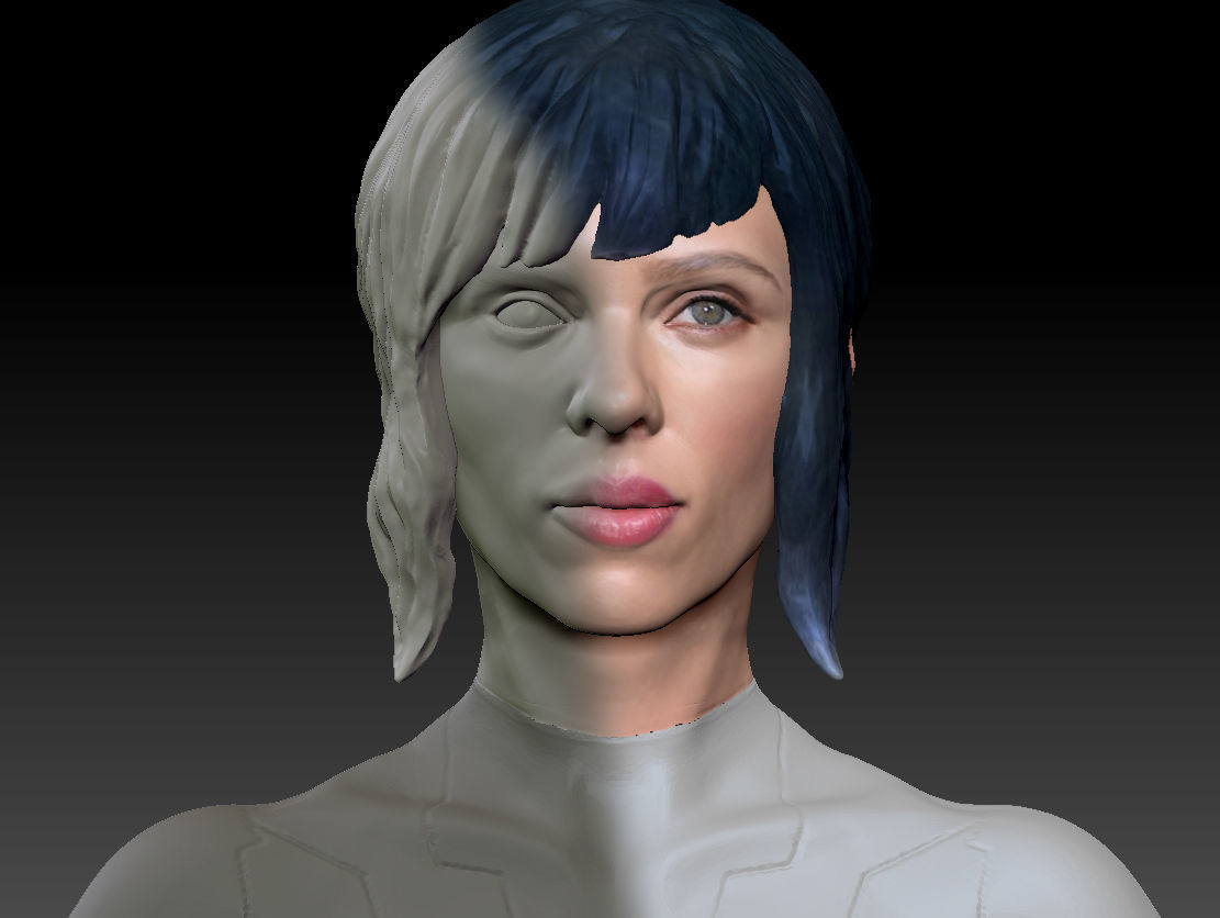Scarlett Johansson Ghost In The Shell Major 3D print model_16