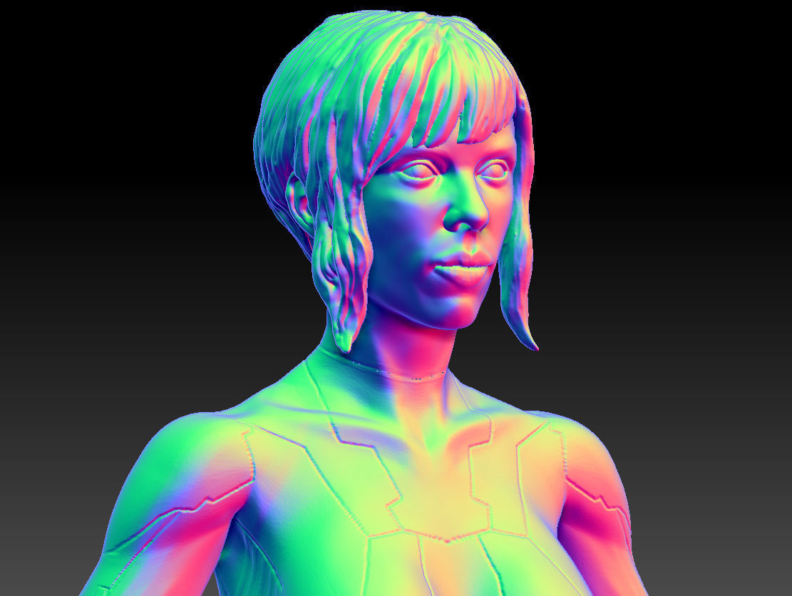 Scarlett Johansson Ghost In The Shell Major 3D print model_14