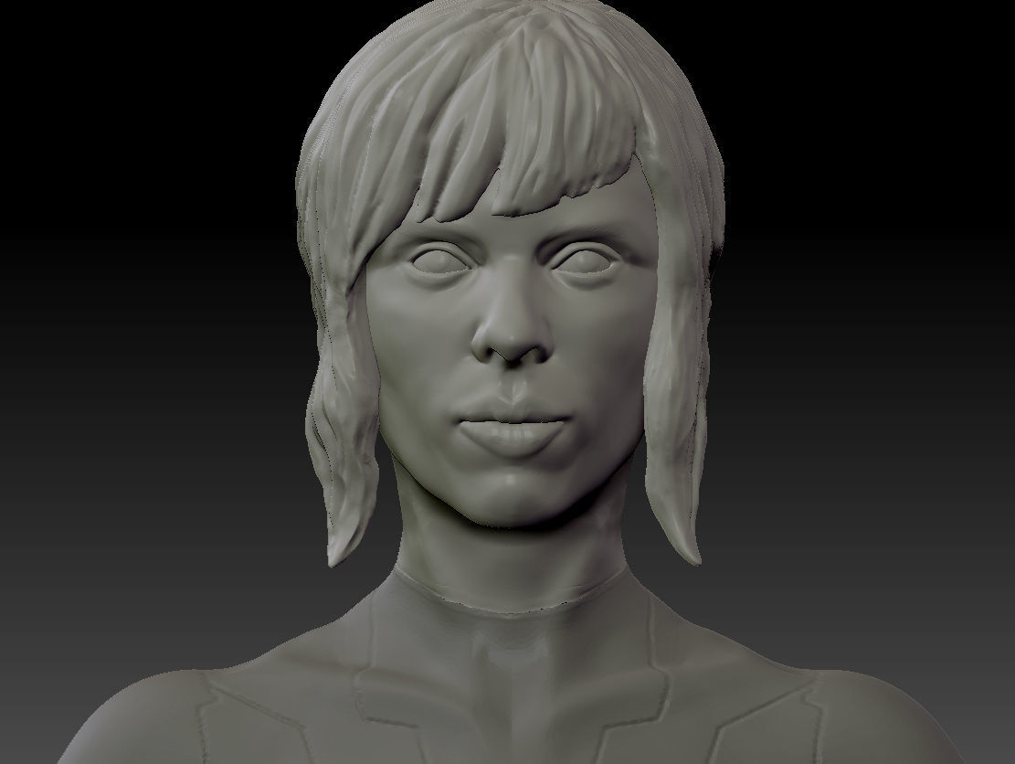 Scarlett Johansson Ghost In The Shell Major 3D print model_8