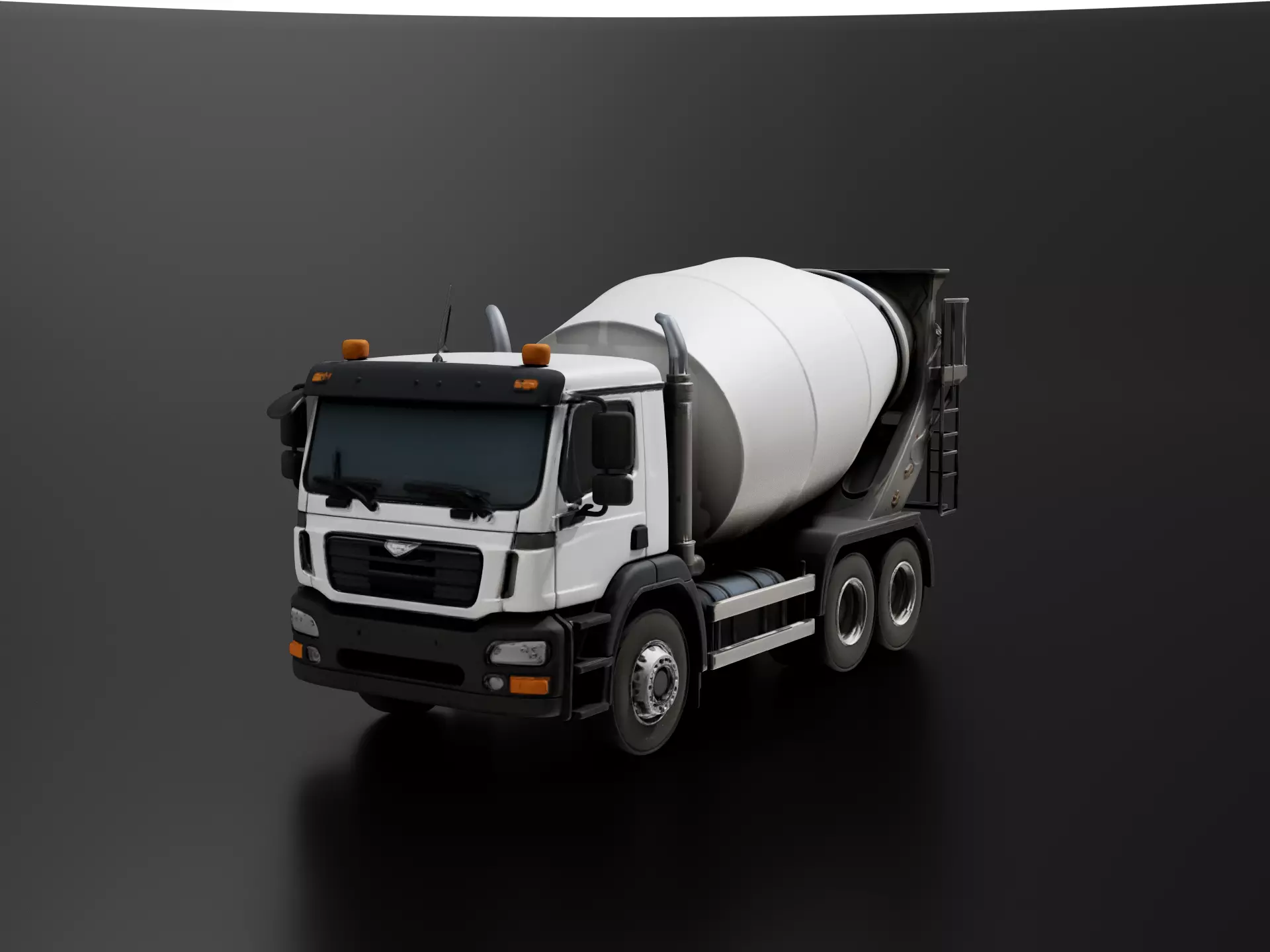 Realistic cement truck 01 3D print model