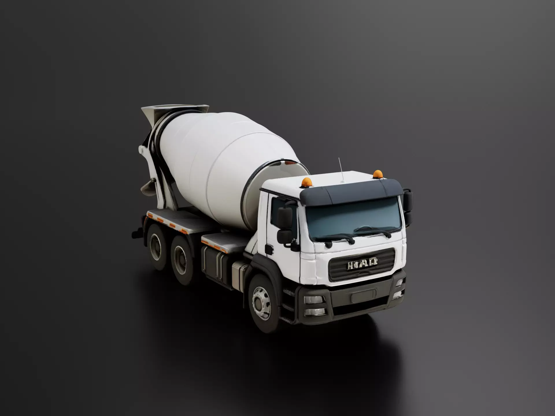 Realistic cement truck 04 3D print model