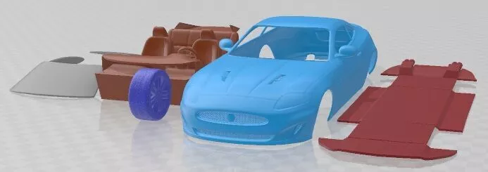 Jaguar XKR 2012 Printable Car 3D print model