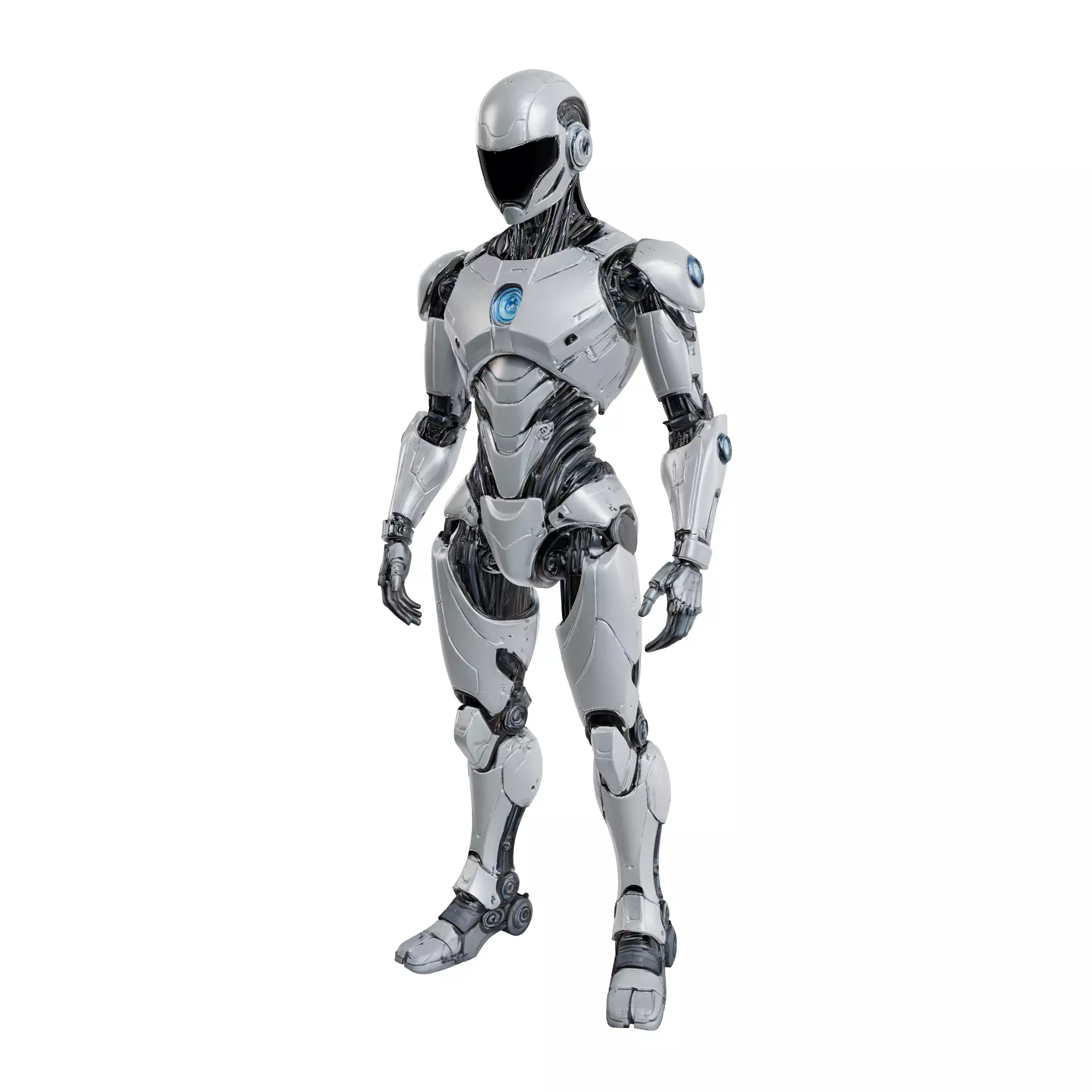 Humanoid Robot Character 4 Low-poly 3D model