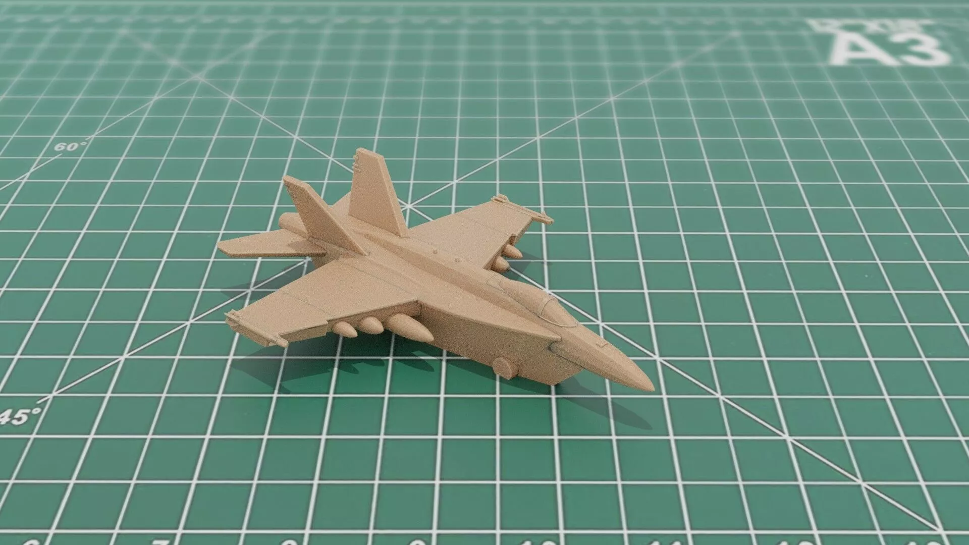F18E Super Hornet Navy Strike Fighter 1to700 Scale 3D Print 3D print model