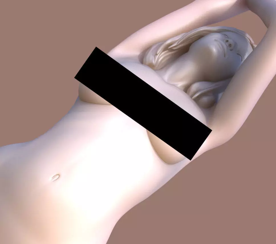 Woman Kneeling 3D print model_0