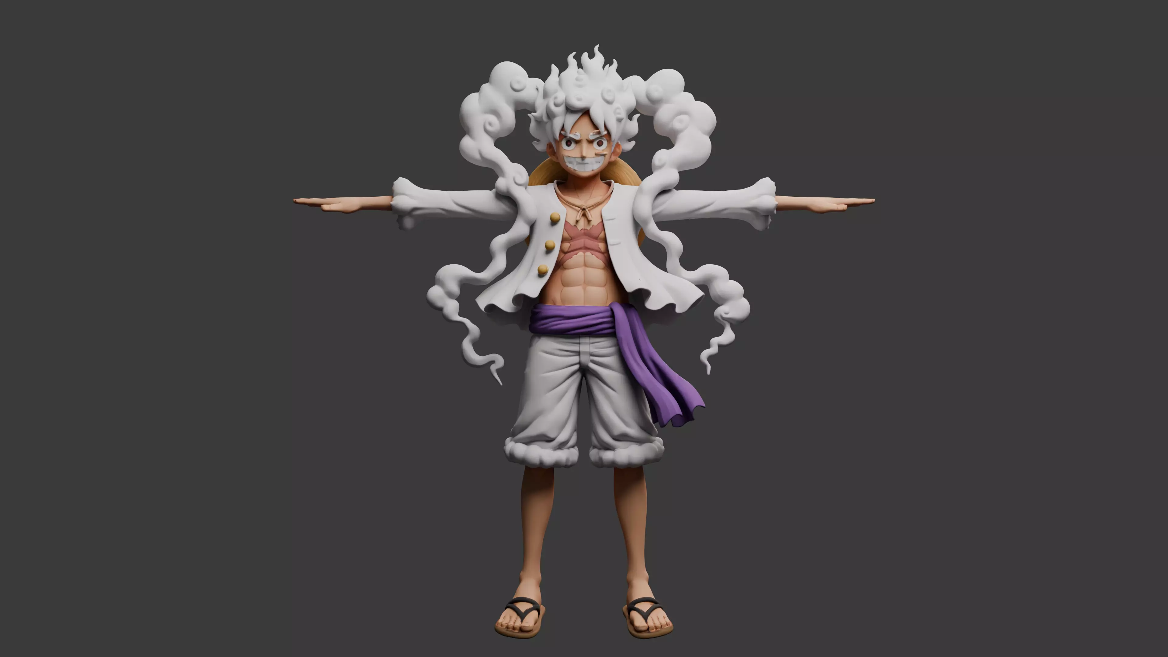 Straw Hat God Form Character Free 3D model