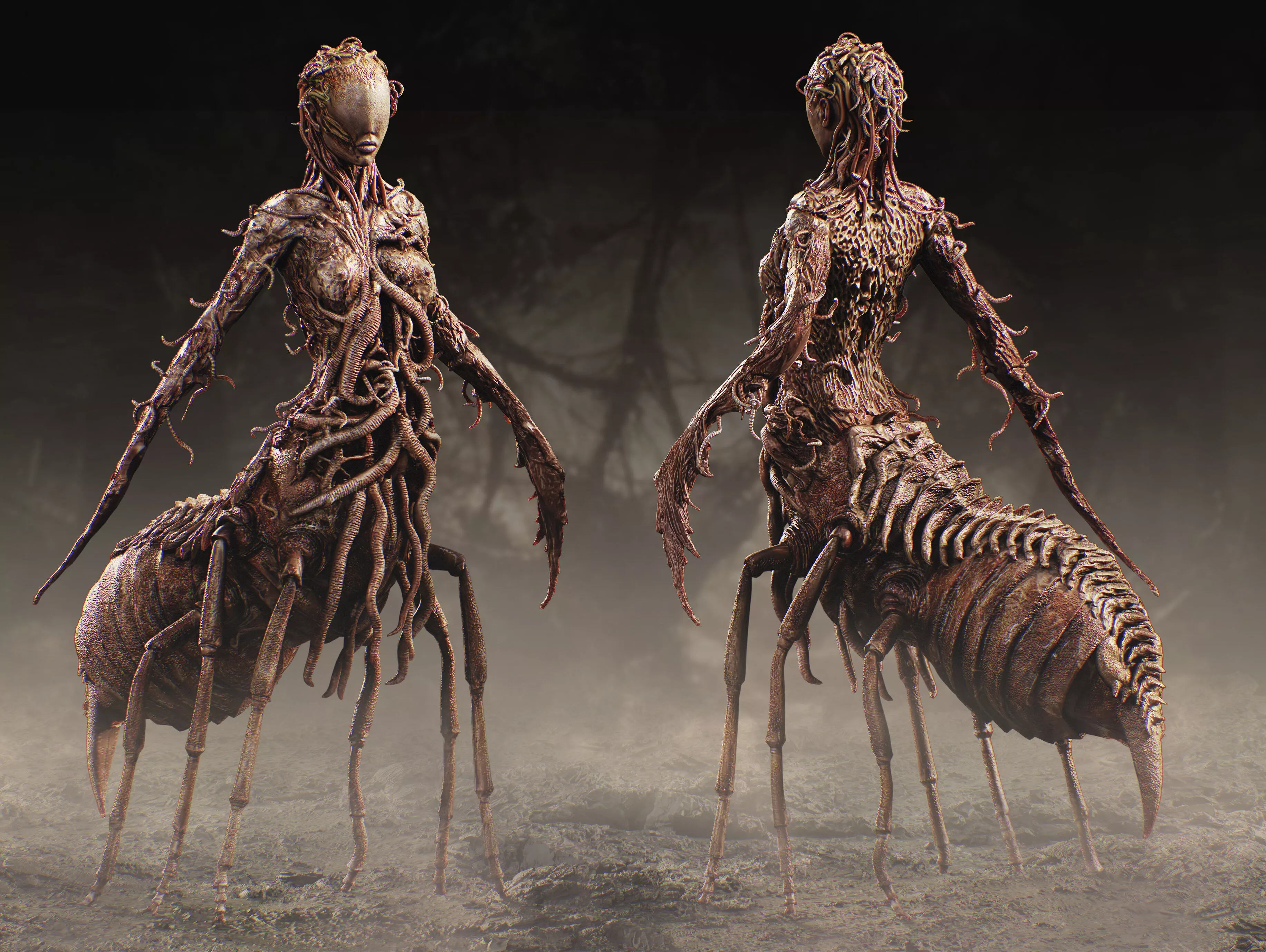 Hive Mother Low-poly 3D model
