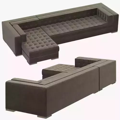 RH Modern Metropolitan Left-arm Chaise sectional 3D model