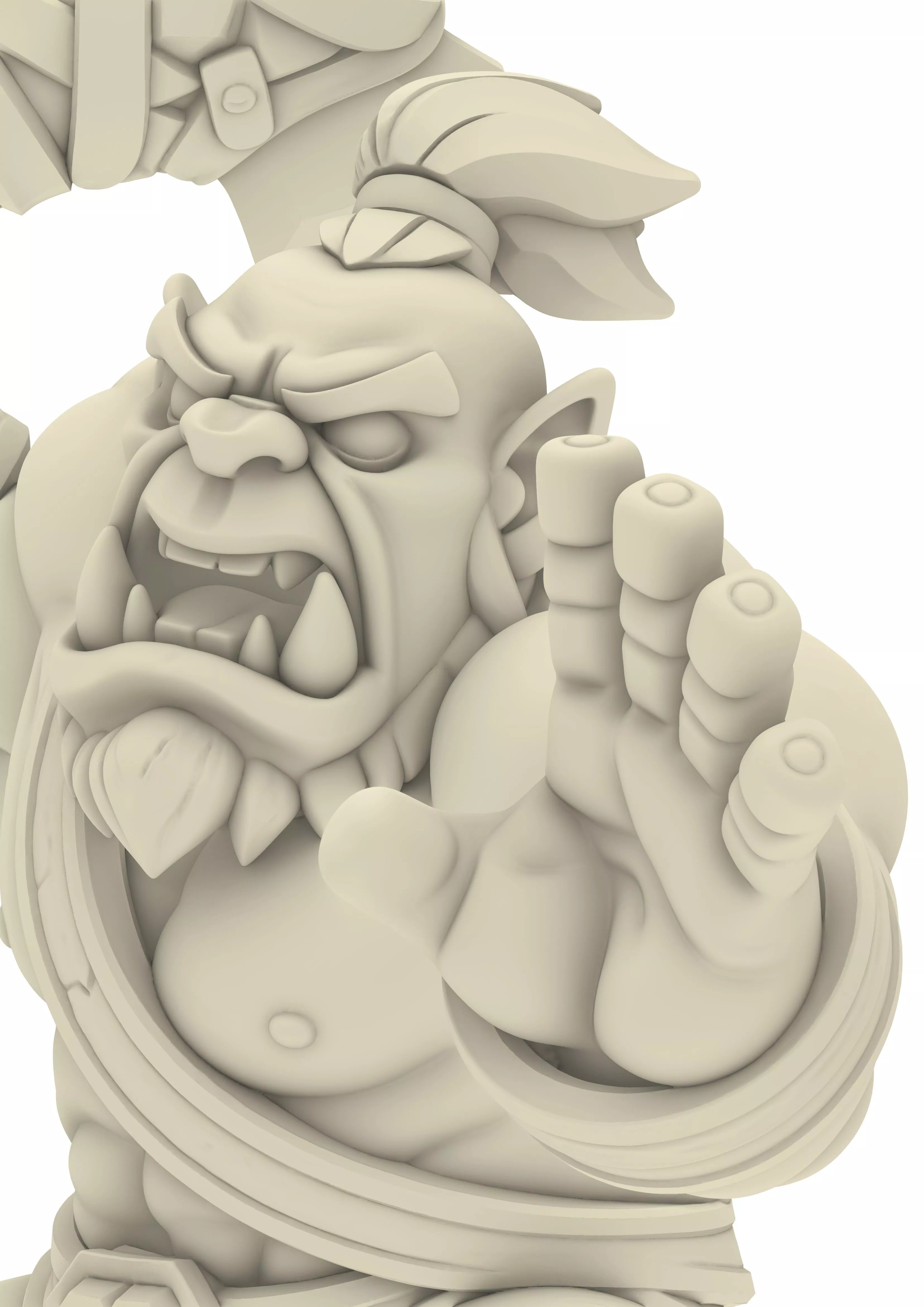 Wickinger Warrior Chibi Anime Boy Fighter Monster Figure 3D print model