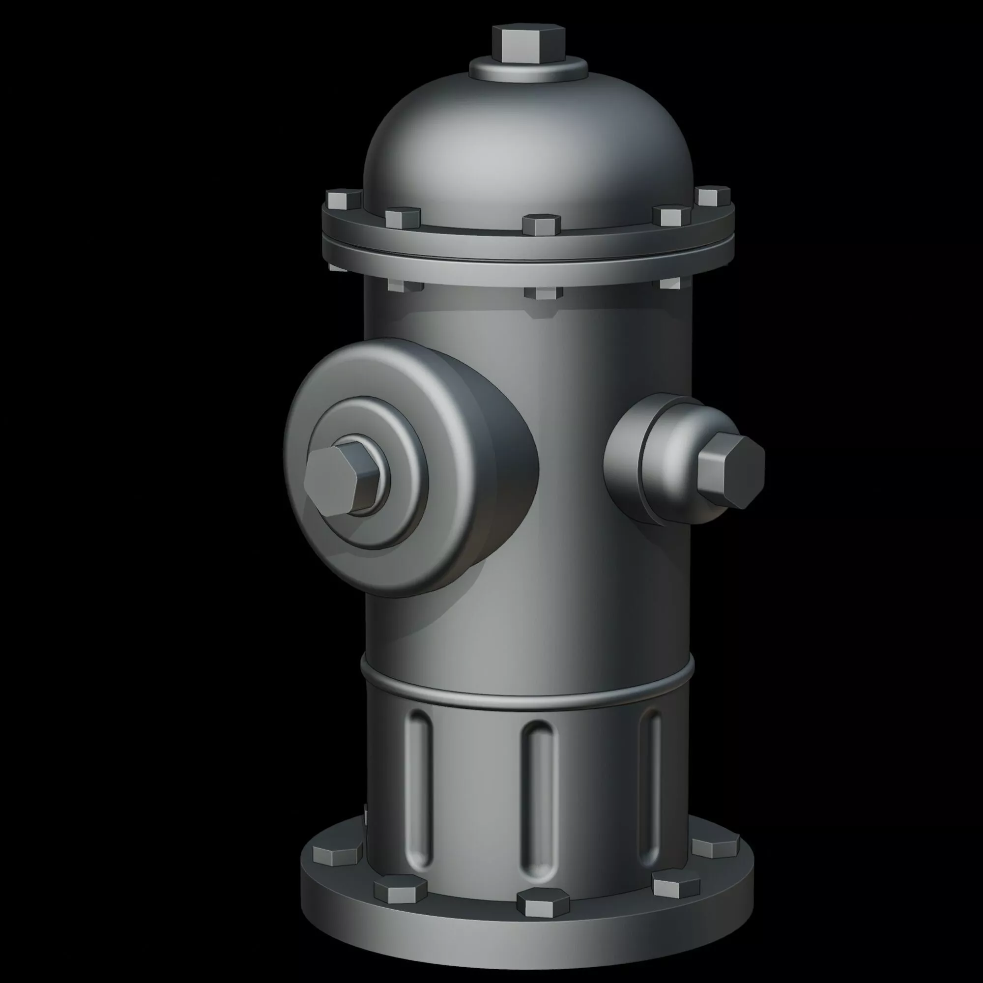 Red fire hydrant 3D print model