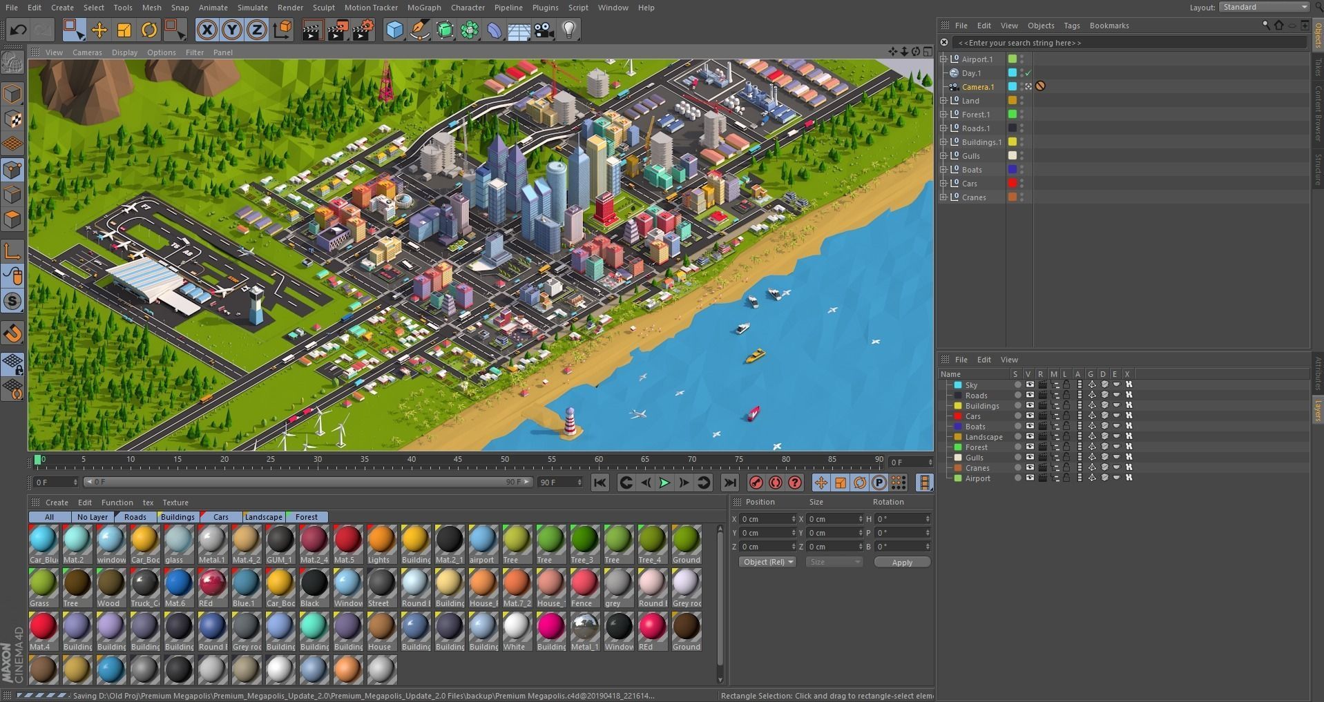 Low Poly Megapolis City Premium Pack Low-poly 3D model_24