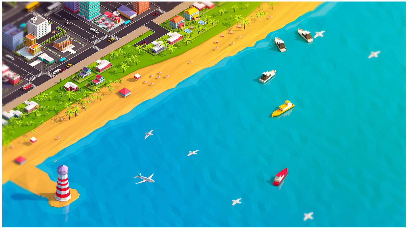 Low Poly Megapolis City Premium Pack Low-poly 3D model_6