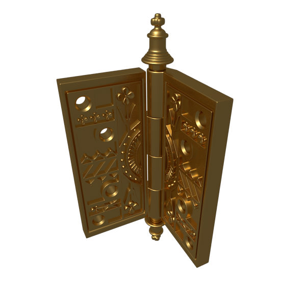 Door Hinge 2 3D model_4