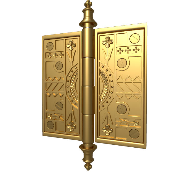 Door Hinge 2 3D model_2