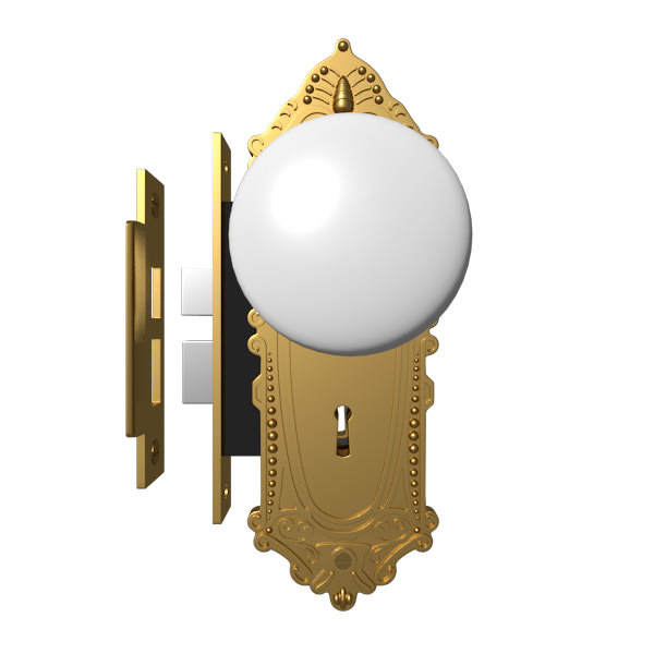 Door Knob Hardware 2 3D model_12