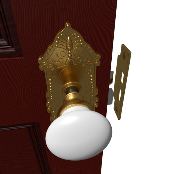 Door Knob Hardware 2 3D model_9