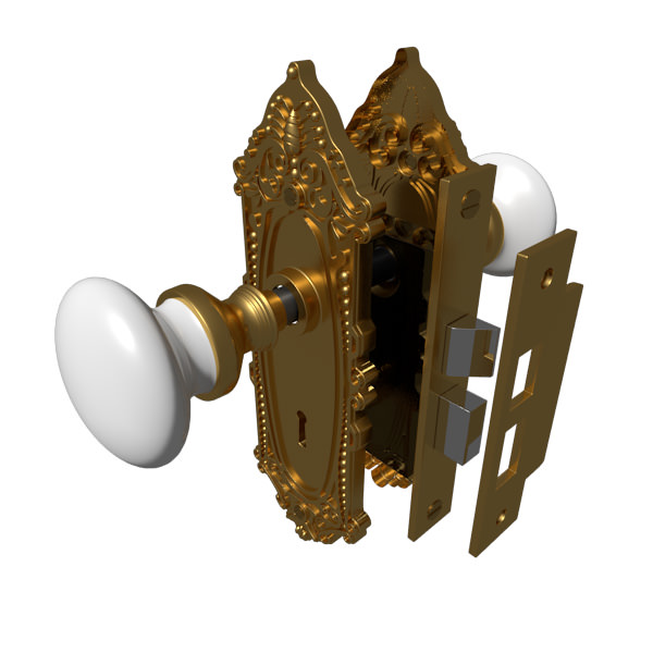 Door Knob Hardware 2 3D model_10
