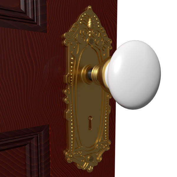 Door Knob Hardware 2 3D model_3