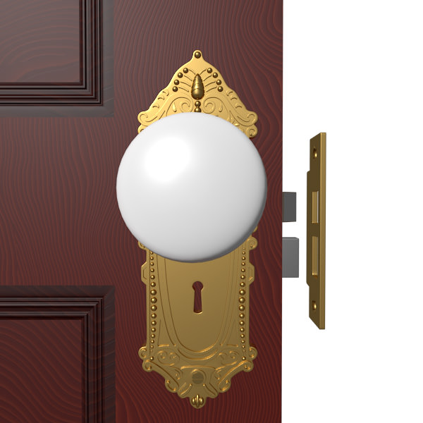 Door Knob Hardware 2 3D model_8