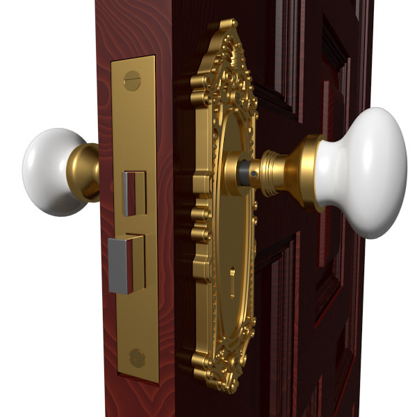 Door Knob Hardware 2 3D model_4