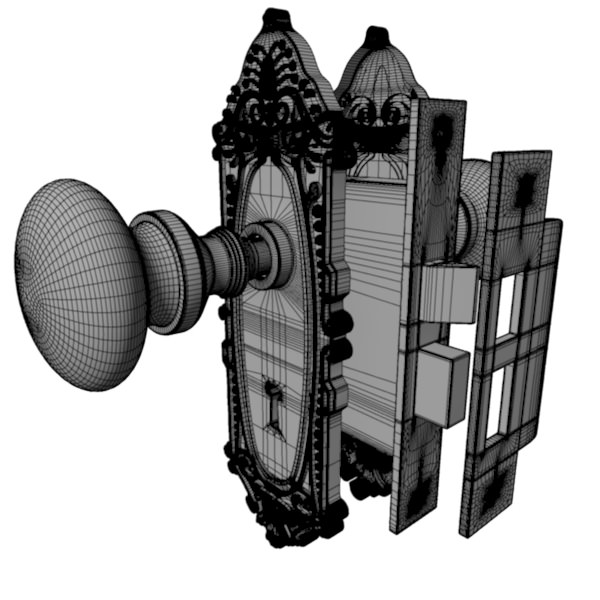 Door Knob Hardware 2 3D model_14