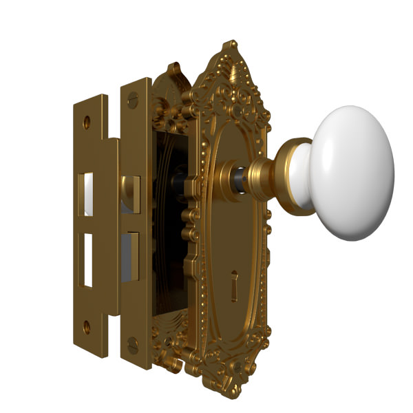 Door Knob Hardware 2 3D model_11
