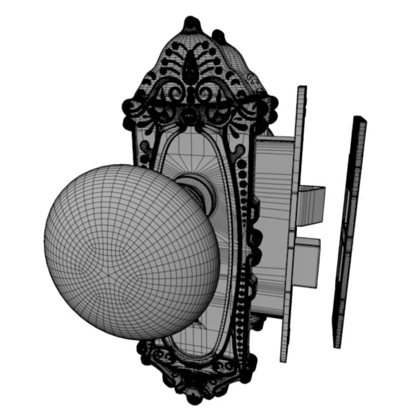 Door Knob Hardware 2 3D model_15