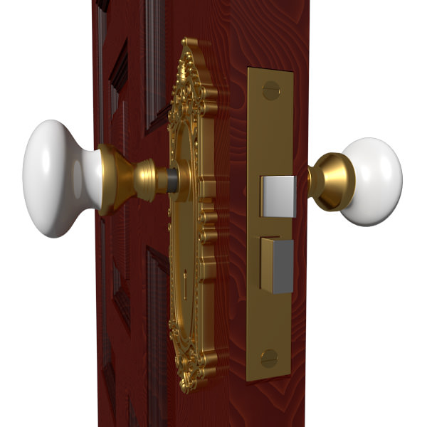 Door Knob Hardware 2 3D model_2