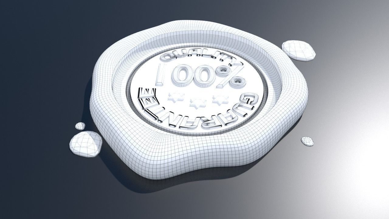 QUALITY GUARANTEE WAX SEAL 3D model_3