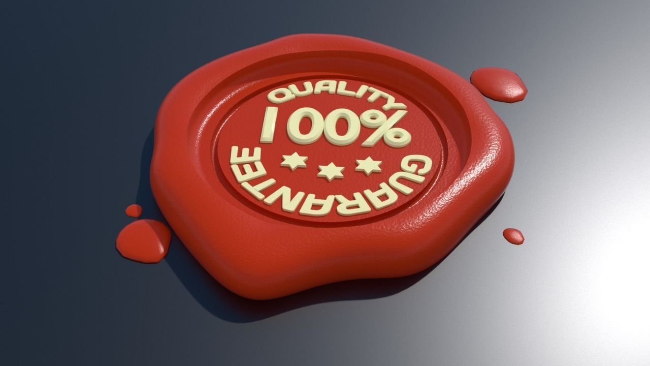 QUALITY GUARANTEE WAX SEAL 3D model_1