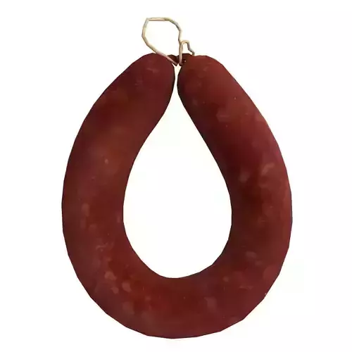 spicy sausage Low-poly 3D model
