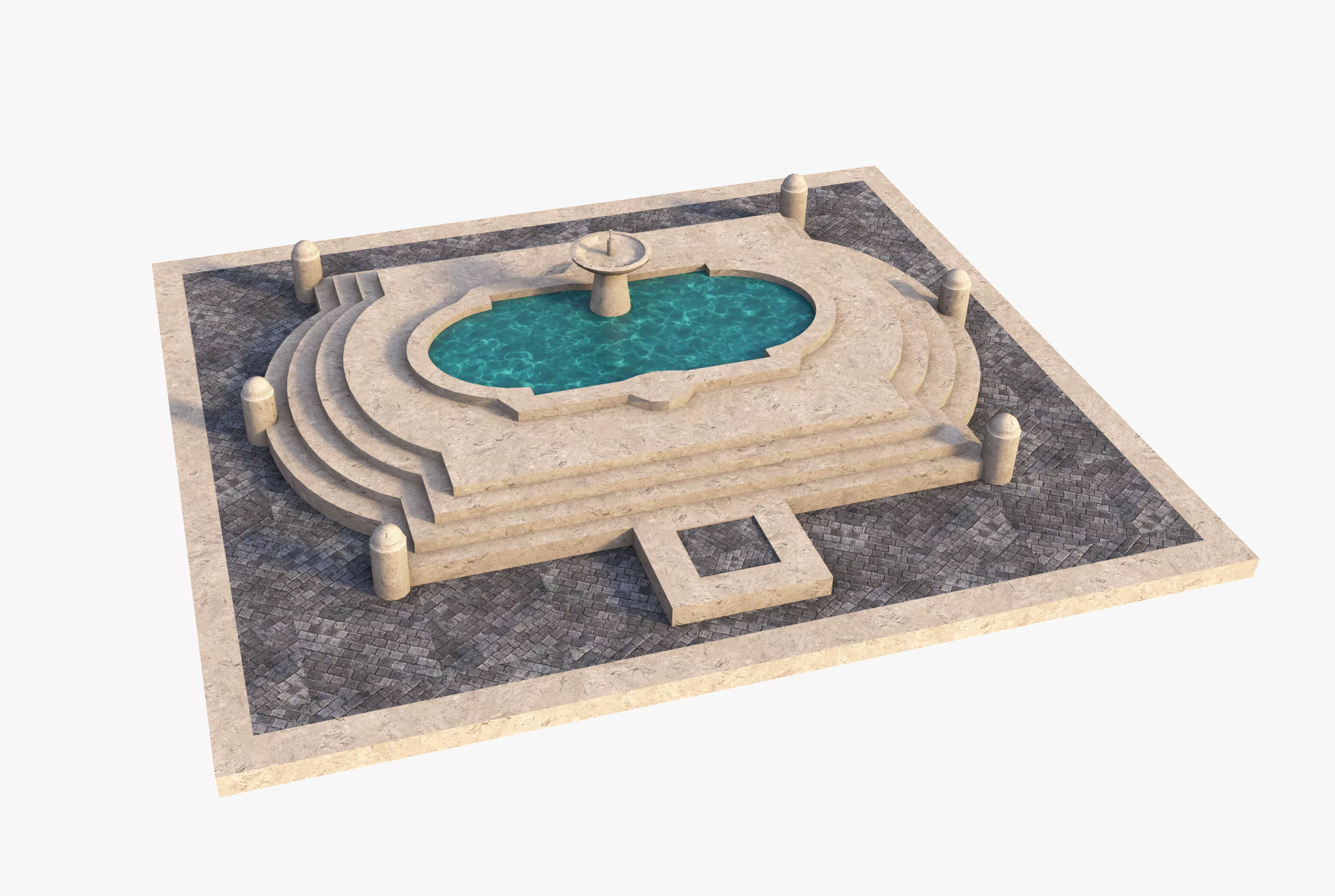 Classic Fountain Free 3D model