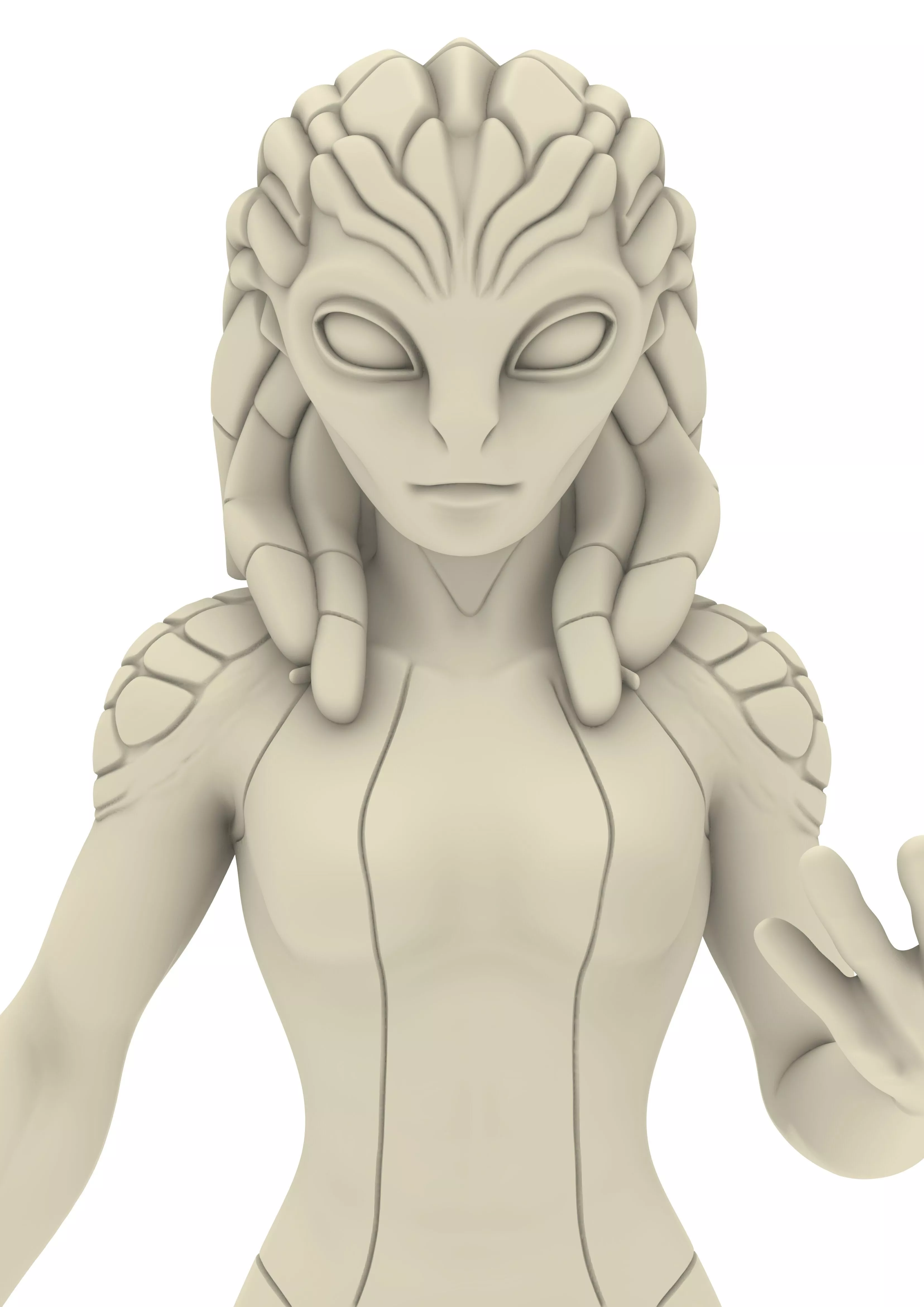 Alien Monster Exotic Warrior Girl Anime Toy Animal 3D print model