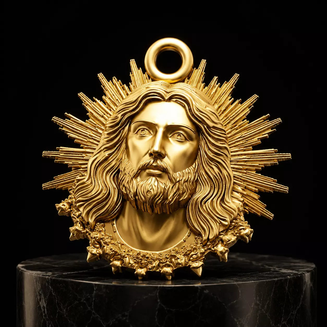 Sacred Jesus Pendant STL 3D print model