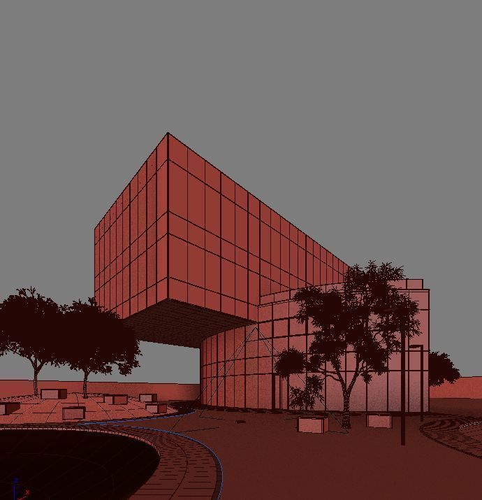 Free Corona Scene - Vanke Daxing Sales Gallery Free 3D model_1