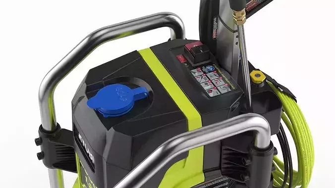 Ryobi Electric Pressure Washer 2000 PSI Green 3D model 5