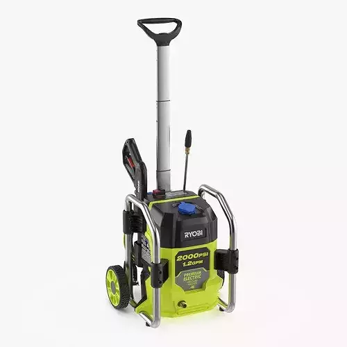 Ryobi Electric Pressure Washer 2000 PSI Green 3D model 6
