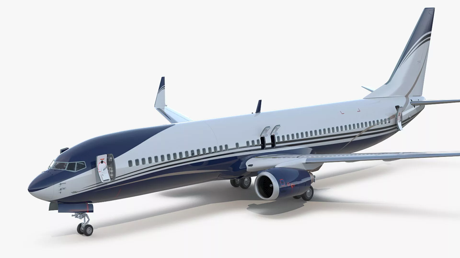 Boeing 737-900 ER with Cabin and Doors Rigged for Maya 3D model