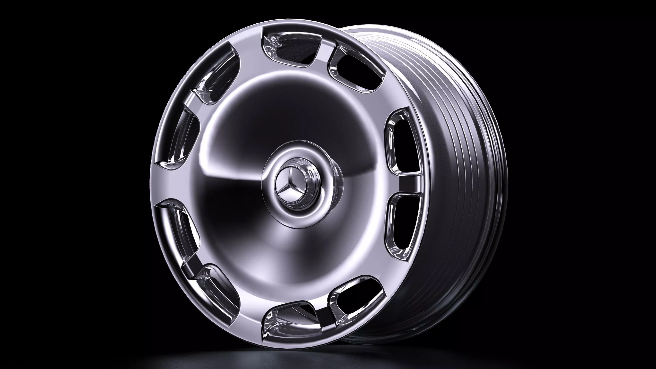 Maybach S Class Wheels Low-poly 3D model
