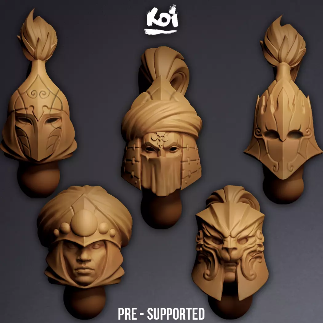 Sultans - Miniature Heads 3D print model
