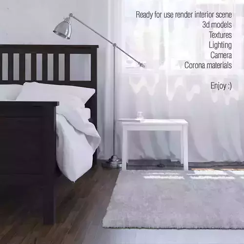 Interior scene bedroom - Ready for use 3D model