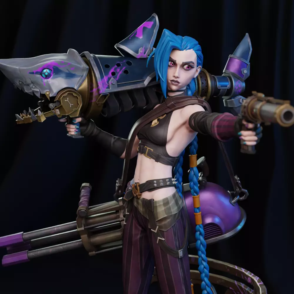 Jinx from Arcane - Statue 3D print model