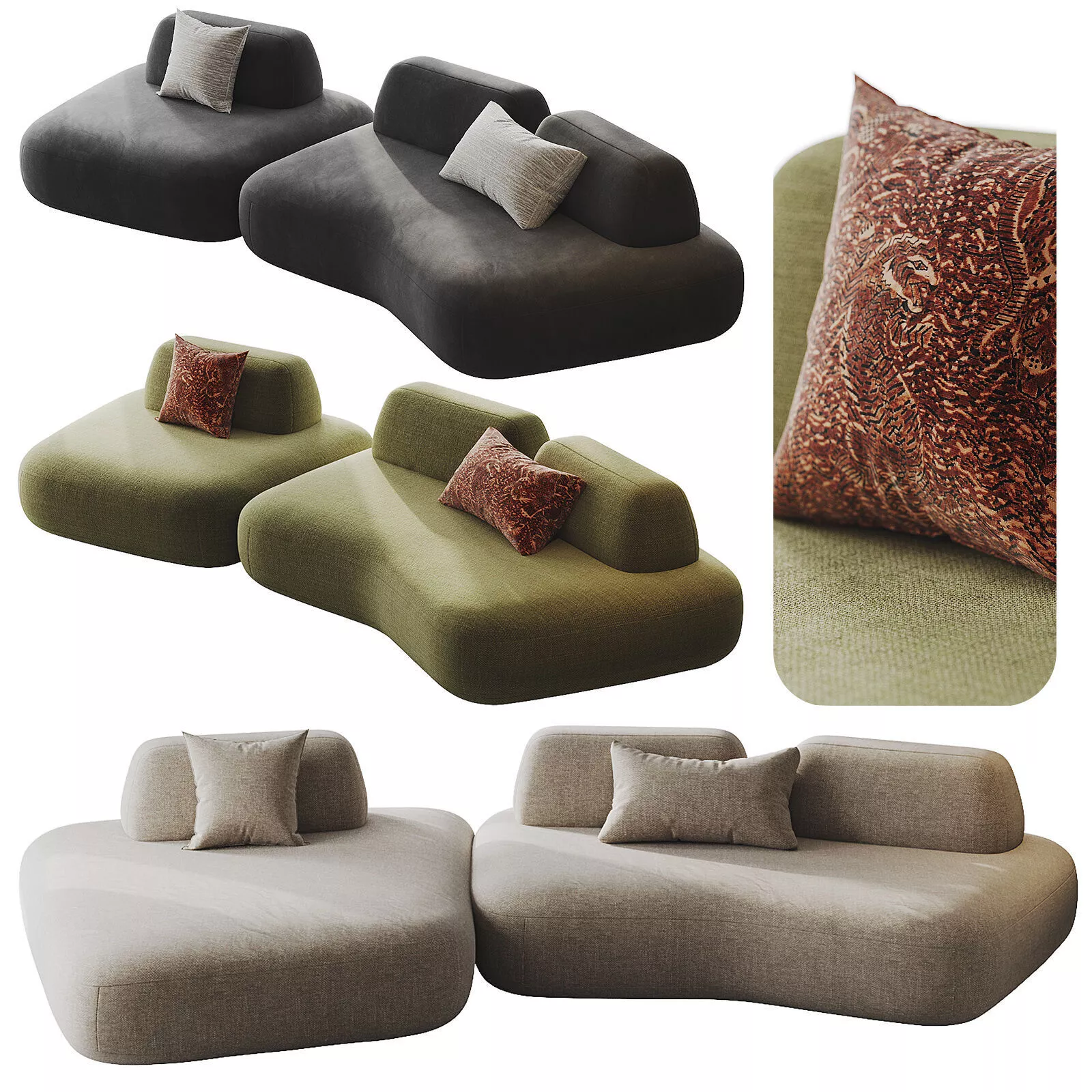 modular sofa 3D model