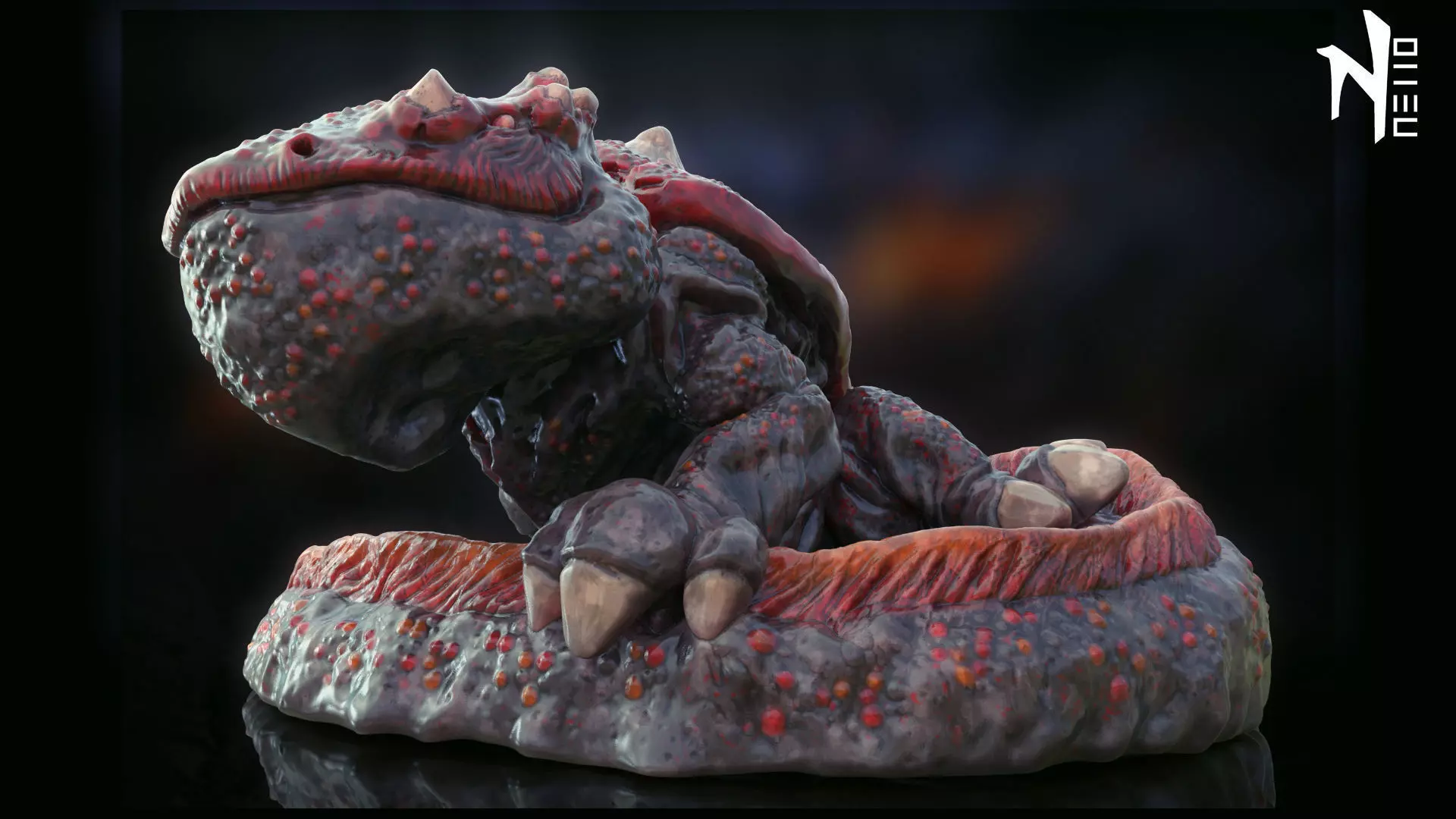 3d printable Fire Salamander 3D print model_0