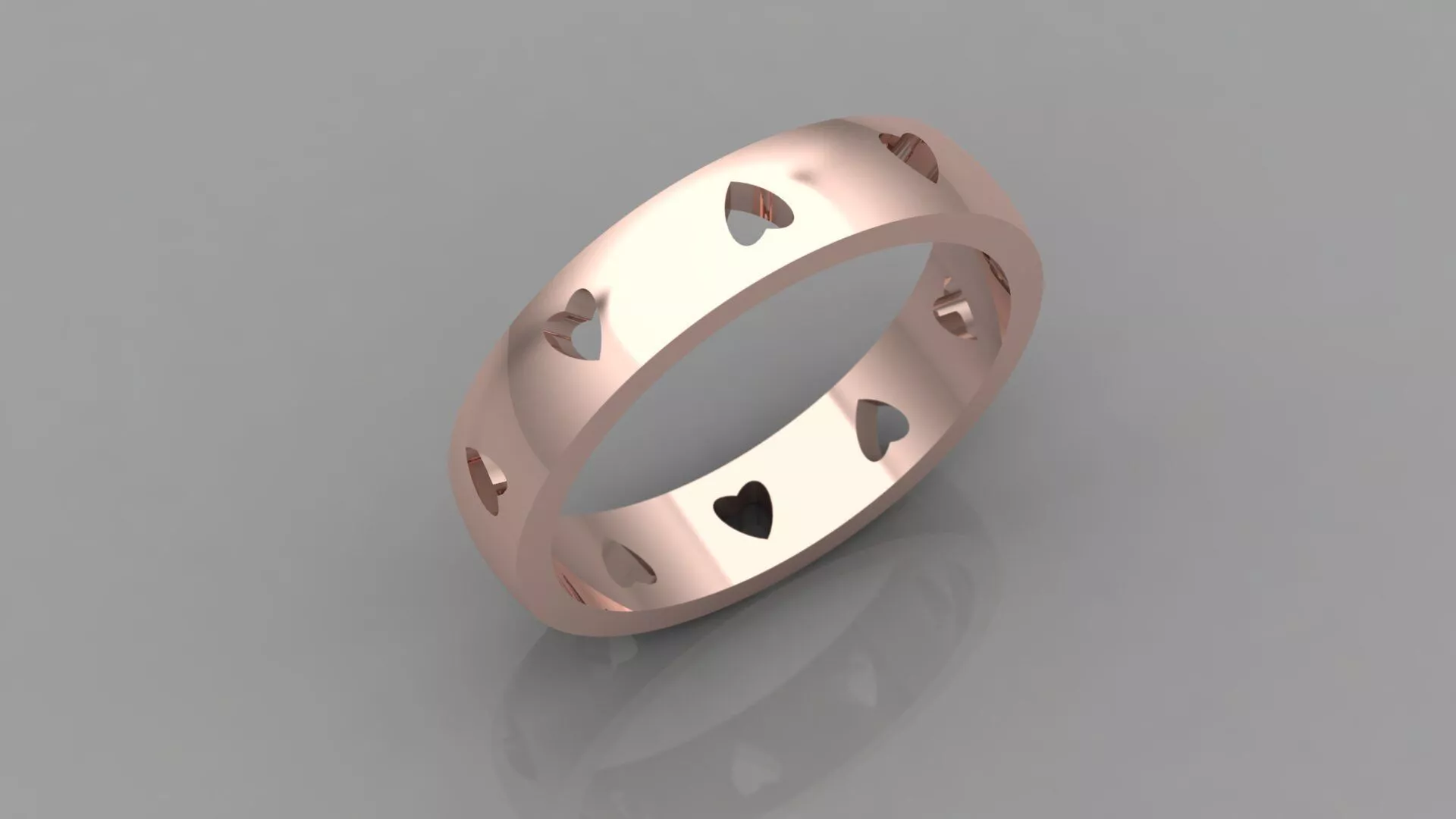 heart cutout ring Free 3D print model