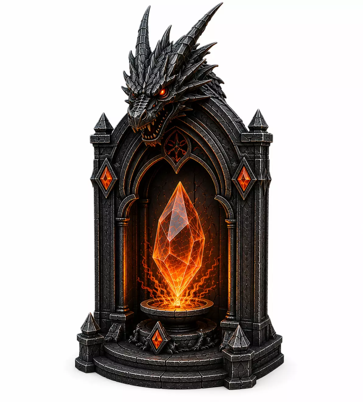Dragon Realms Dragon Head Portal Free 3D print model