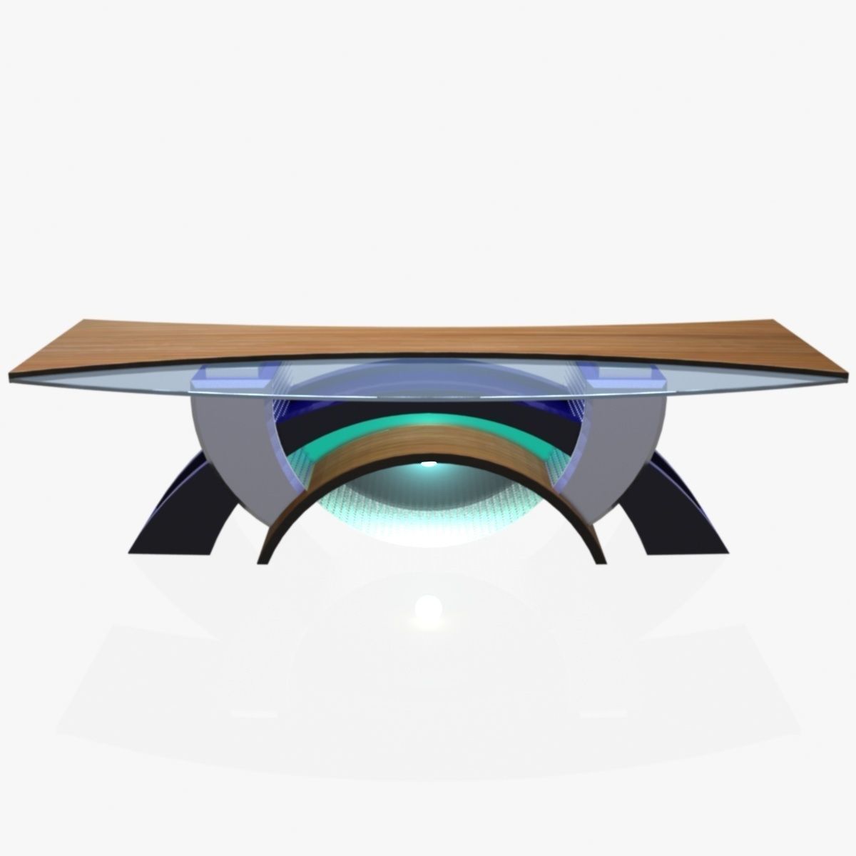 Virtual TV Studio News Desk Collection 12 Pieces 3D model_28