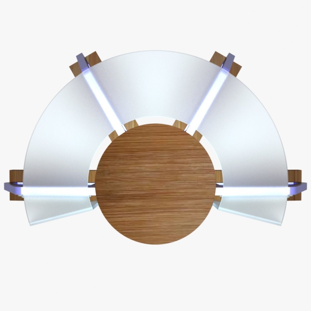 Virtual TV Studio News Desk Collection 12 Pieces 3D model_96