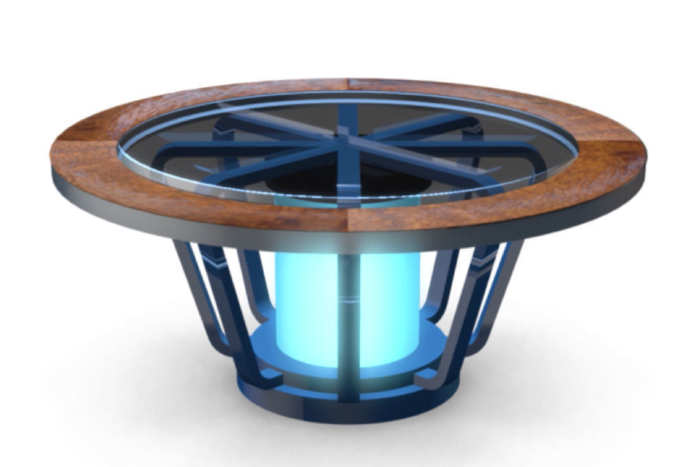 Virtual TV Studio News Desk Collection 12 Pieces 3D model_8